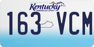 KY license plate 163VCM