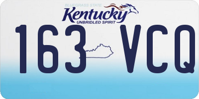 KY license plate 163VCQ