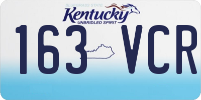 KY license plate 163VCR