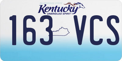 KY license plate 163VCS