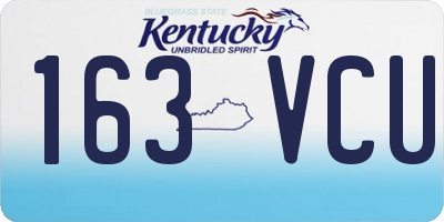 KY license plate 163VCU