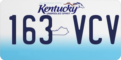 KY license plate 163VCV