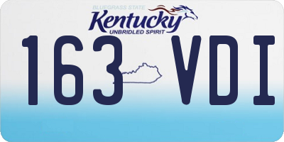 KY license plate 163VDI