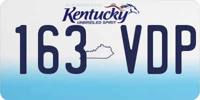 KY license plate 163VDP