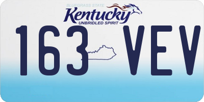 KY license plate 163VEV