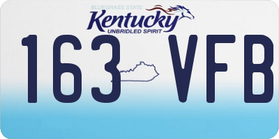 KY license plate 163VFB