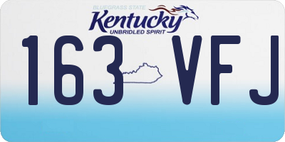 KY license plate 163VFJ