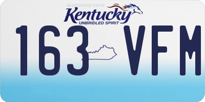 KY license plate 163VFM