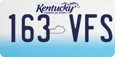 KY license plate 163VFS