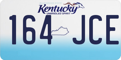 KY license plate 164JCE