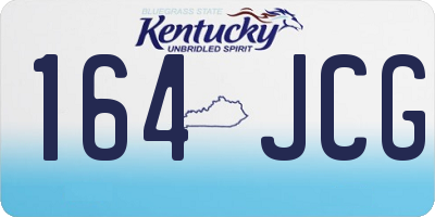KY license plate 164JCG