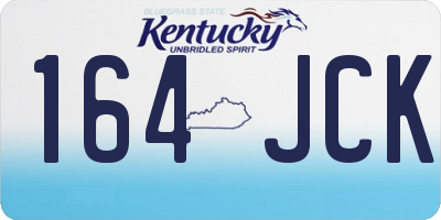 KY license plate 164JCK