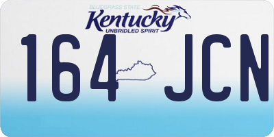 KY license plate 164JCN