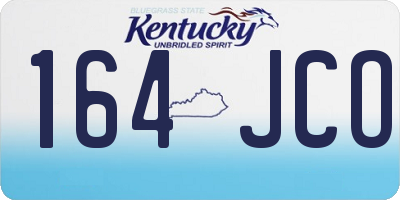 KY license plate 164JCO