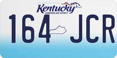 KY license plate 164JCR