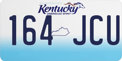 KY license plate 164JCU