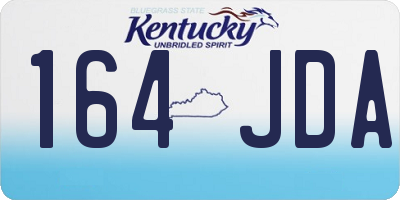 KY license plate 164JDA