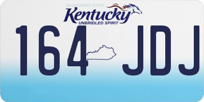 KY license plate 164JDJ