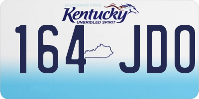 KY license plate 164JDO