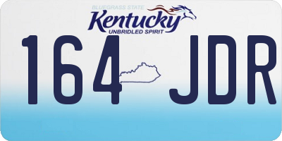 KY license plate 164JDR