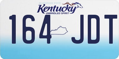 KY license plate 164JDT