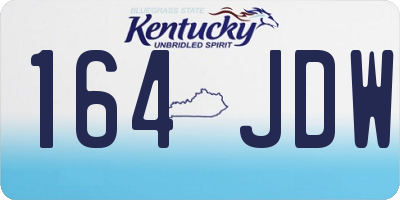 KY license plate 164JDW