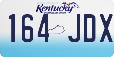 KY license plate 164JDX