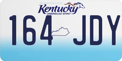KY license plate 164JDY