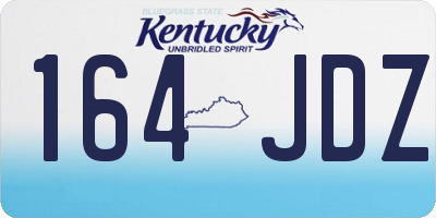 KY license plate 164JDZ