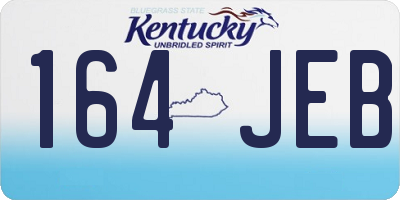 KY license plate 164JEB