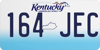KY license plate 164JEC