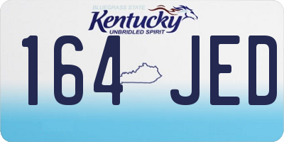KY license plate 164JED