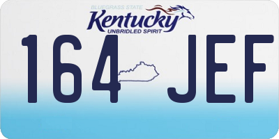 KY license plate 164JEF