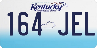 KY license plate 164JEL
