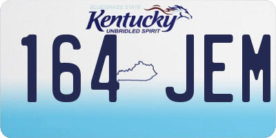 KY license plate 164JEM
