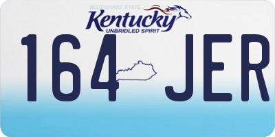 KY license plate 164JER