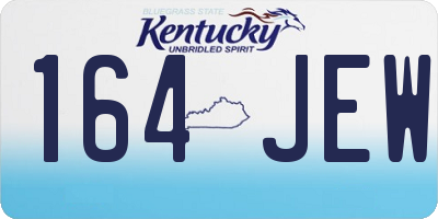 KY license plate 164JEW