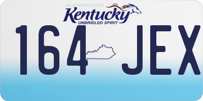 KY license plate 164JEX