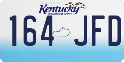 KY license plate 164JFD