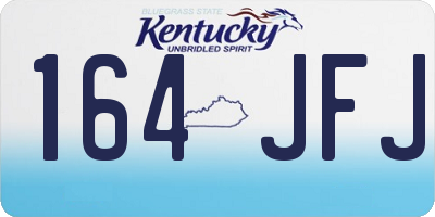 KY license plate 164JFJ