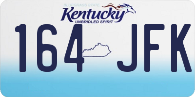 KY license plate 164JFK