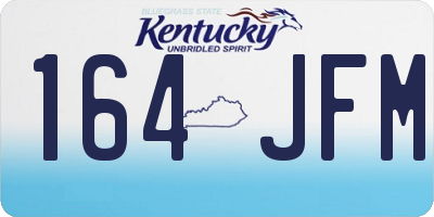 KY license plate 164JFM