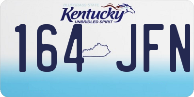 KY license plate 164JFN