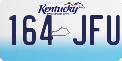 KY license plate 164JFU