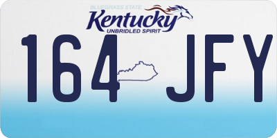KY license plate 164JFY