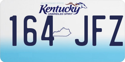 KY license plate 164JFZ