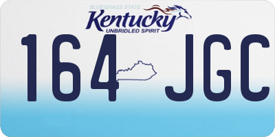 KY license plate 164JGC
