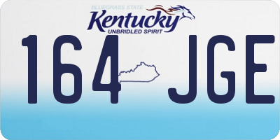 KY license plate 164JGE