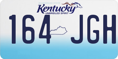KY license plate 164JGH