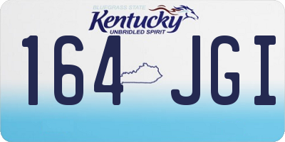 KY license plate 164JGI